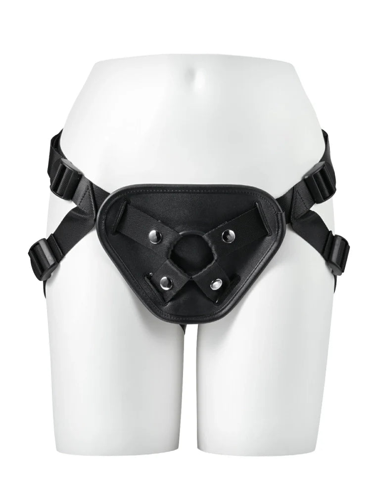 Läder-Sele för Strap-On med Justerbar Passform