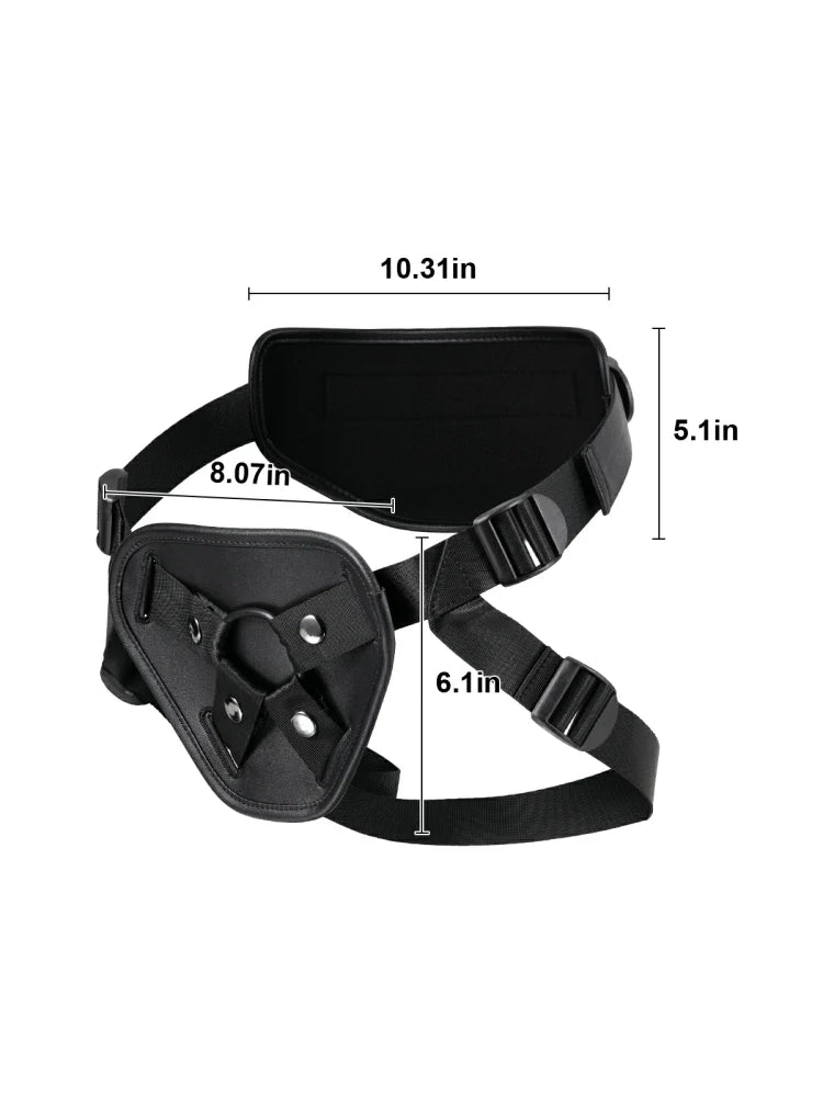 Läder-Sele för Strap-On med Justerbar Passform