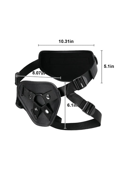Läder-Sele för Strap-On med Justerbar Passform