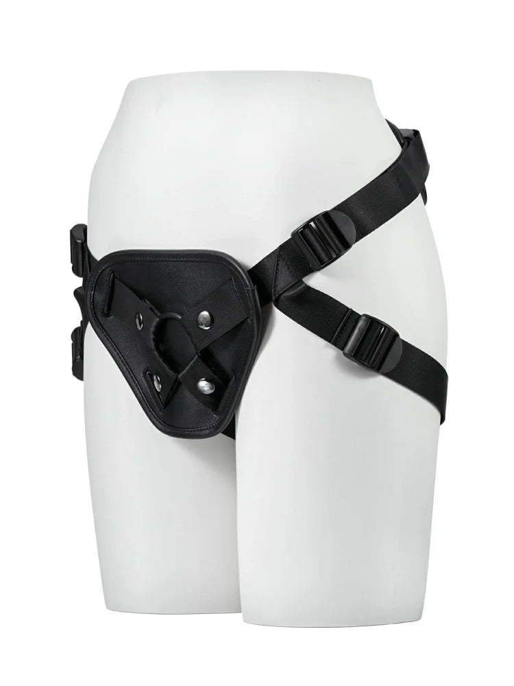 Läder-Sele för Strap-On med Justerbar Passform