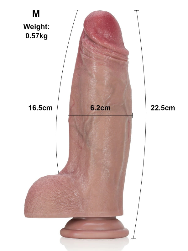 19.5 cm Mjuk Grov Dildo med Högkvalitetsmaterial och Sugpropp