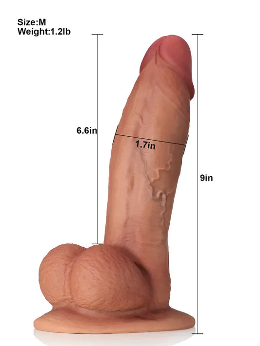 28cm Brun Stor Dildo med Realistiska Ådriga Texturer