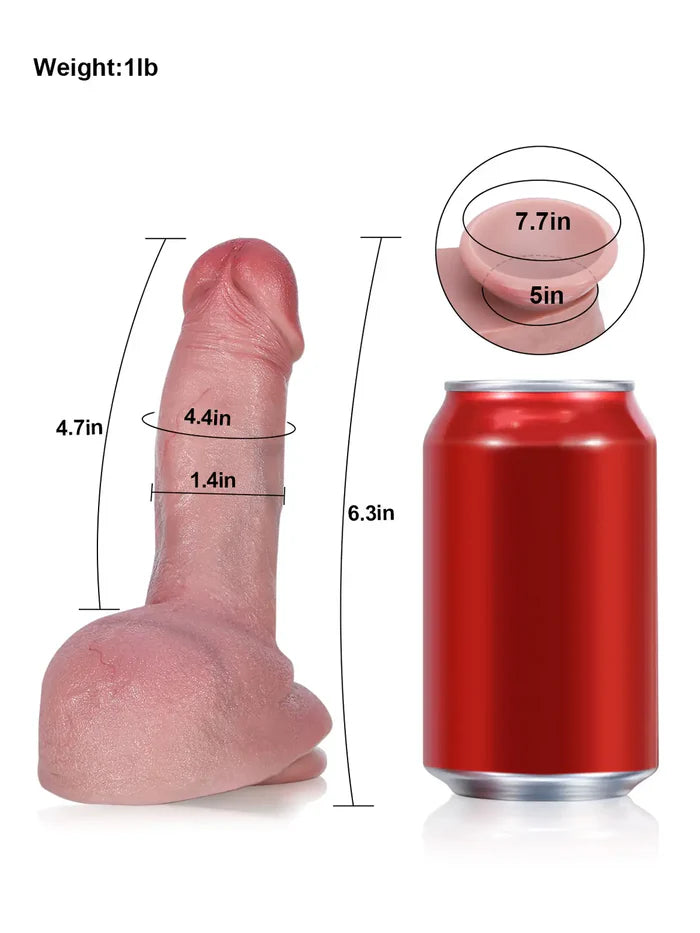 Julian: 14,5 cm Realistisk Silikondildo med Stora Testiklar - Perfekt för Nybörjare