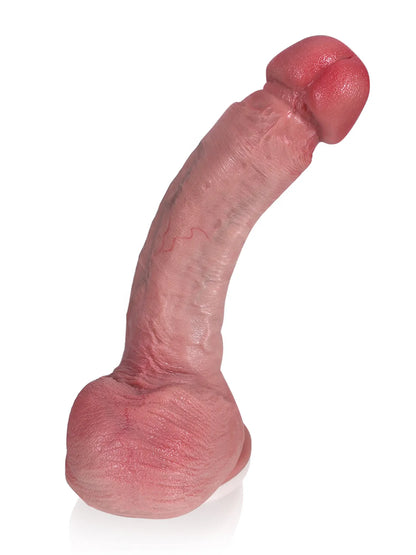 21 cm Realistisk Dildo med Markerat Ollon - För Nybörjare