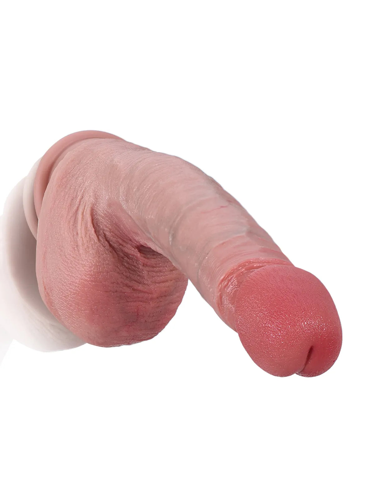 21 cm Realistisk Dildo med Markerat Ollon - För Nybörjare