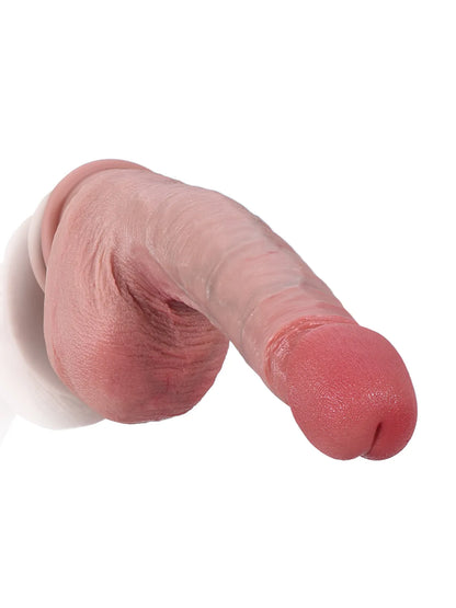 21 cm Realistisk Dildo med Markerat Ollon - För Nybörjare