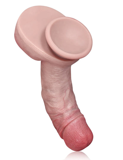 19 cm Realistisk G-punkt Dildo med Böjt Skaft