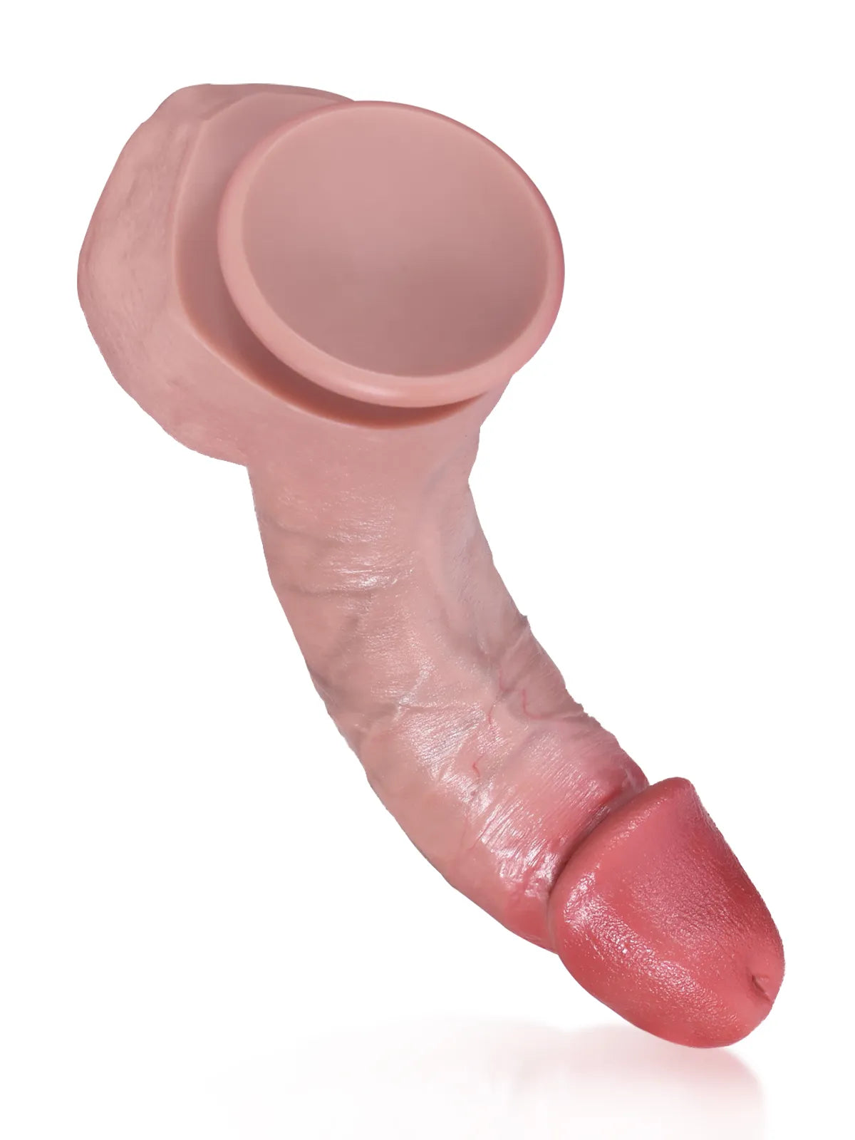 19 cm Realistisk Dildo med Upphöjd Ås och Testiklar - Perfekt för Nybörjare