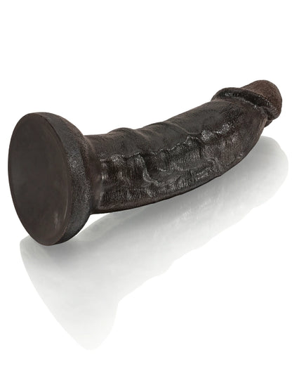 22 cm Stor Svart Dildo Stabil Bas Fyllig och Kraftfull Känsla