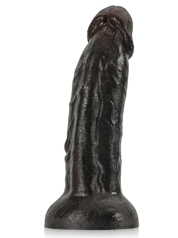 22 cm Stor Svart Dildo Stabil Bas Fyllig och Kraftfull Känsla