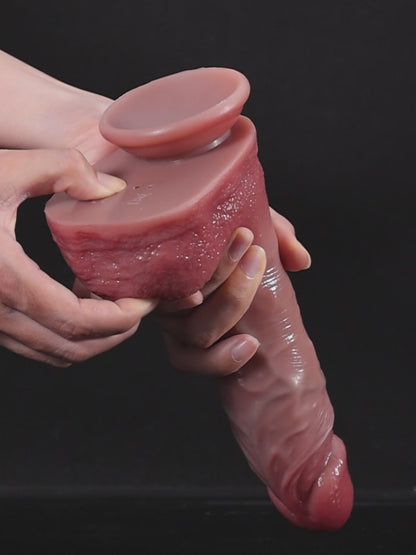 20,5 cm Teleskopisk Vibrerande Dildo med 7 Stöt- och 3 Vibrationslägen