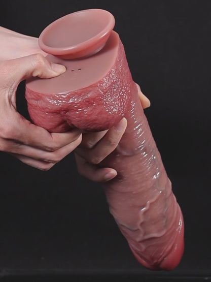 26 cm Tjock Vibrerande Thrusting Dildo med 7 Thrustlägen & 3 Vibrationslägen