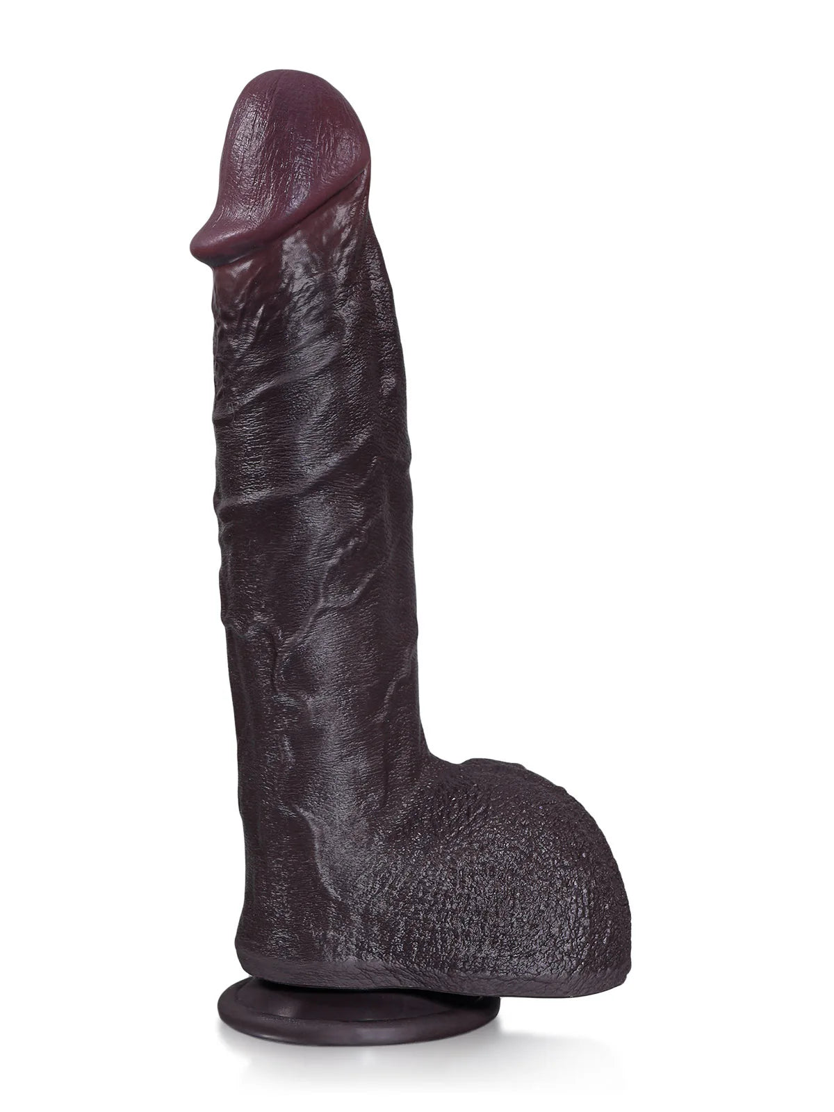 Elias: 27 cm Lång Svart Thrusting Dildo med Värme