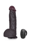 Elias: 27 cm Lång Svart Thrusting Dildo med Värme