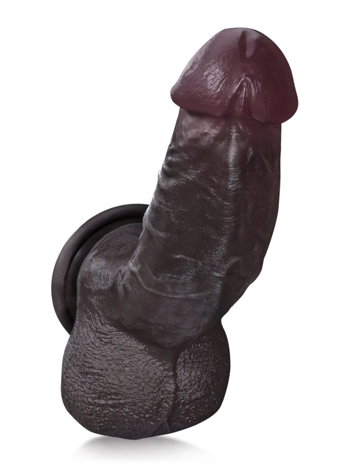 Elias: 27 cm Lång Svart Thrusting Dildo med Värme