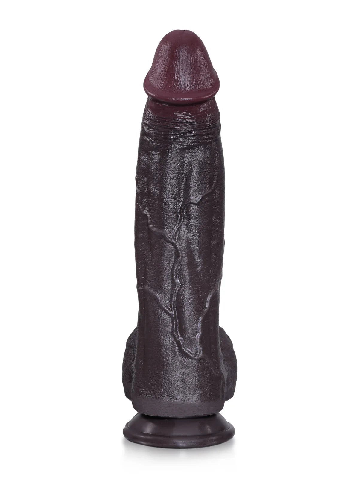 27,4 cm Grov Svart Dildo med Avsmalnande Topp och Bred Kropp