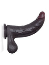 Hunter: 23,6 cm Böjd Svart G-punkt Dildo med Progressiv Grovlek